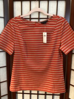 Banana Republic Striped Tapered Top Size 10 NWT